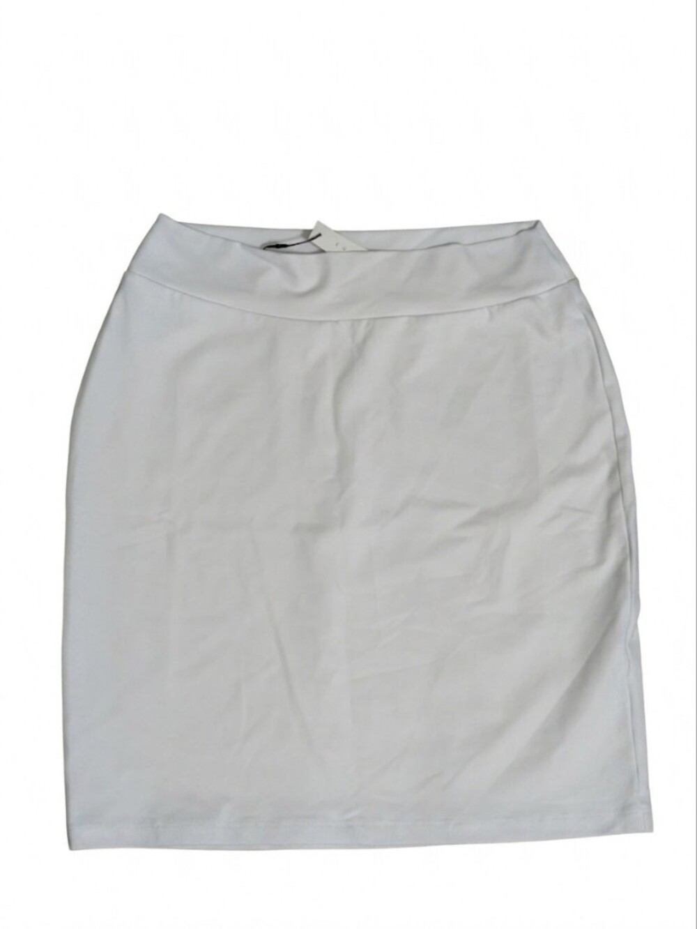 Susana Monaco NWT Essential Straight Skirt S Sugar White Nylon Spandex Mini 21"